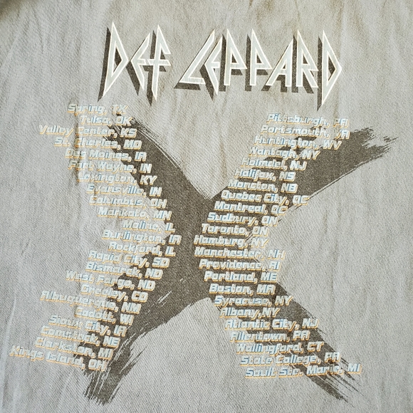 Def Leppard concert tee X tour 2006 XL Band  Merchandise Fan - Picture 4 of 6